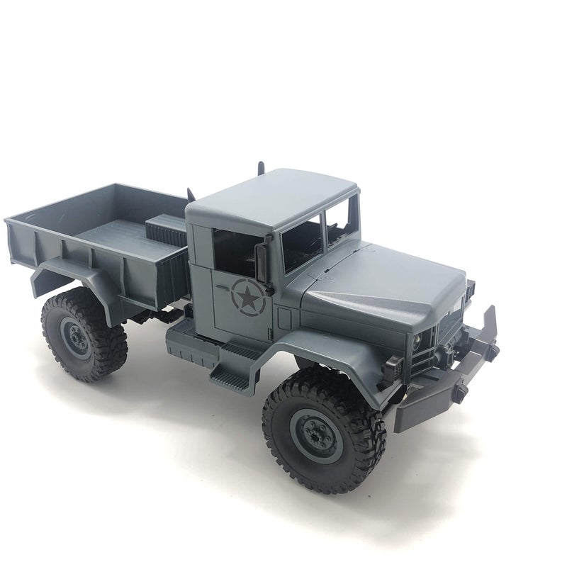 GracesDawn Gray 1/16 2.4G 4WD Off-Road RC Military Truck Rock Crawler Army Car (Model M35-A2) - Image 2